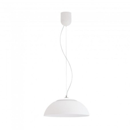 Sospensione Eglo Marghera 39288 Bianca, Sistema LED Integrato 27W, Luce calda, 3000 Lumen, Diametro 45 cm, Forma a campana, IP20