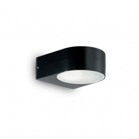 Lampada da parete per esterno Ideal Lux Iko AP1 Nero, 1 E27, Alluminio pressofuso, Diffusori in vetro, Bi-emissione, IP54