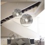 Sospensione Sfera Ideal Lux Mapa Fade SP1 D40, 1 E27, Diffusore in vetro fume, Struttura in metallo cromo lucido, Diametro 40 cm