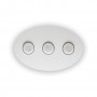 Plafoniera Ideal Lux Logos PL3 con montatura in metallo bianco opaco, 3 GX53, Moderna, Luminosa