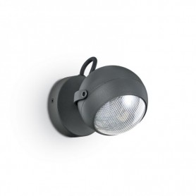 Lampada da parete per esterni Ideal Lux Zenith AP1 Nera, 1 GU10, Orientabile, IP44, Struttura in alluminio, Moderna