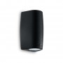 Lampada da parete per esterno Ideal Lux Keope AP2 Nero, Bi-emissione, 2 GU10, Struttura in resina, IP55, MADE IN ITALY
