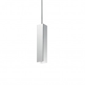 Sospensione Ideal Lux Sky SP1 Cromo Lucido, 1 GU10, Struttura e rosone in metallo, Moderna, Ideale per snack e tavoli