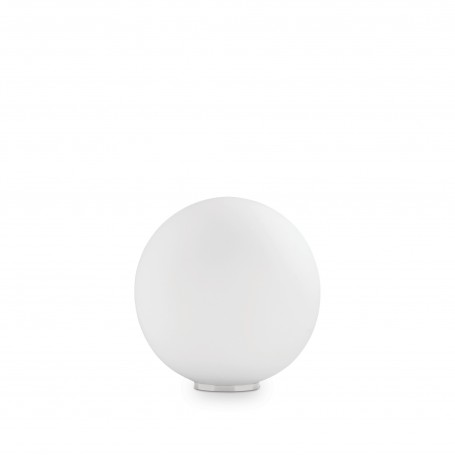 Lampada da comodino Ideal Lux Mapa TL1 D20 Sfera bianca, Diffusore in vetro soffiato bianco, 1 E27, Diametro 20 cm, IP20