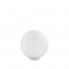 Lampada da comodino Ideal Lux Mapa TL1 D20 Sfera bianca, Diffusore in vetro soffiato bianco, 1 E27, Diametro 20 cm, IP20