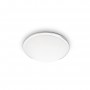 Plafoniera Ideal Lux Ring PL3 Tonda con diffusore in vetro soffiato bianco, 3 E27, Cornice cromo lucido, Moderna, Diametro 35 cm