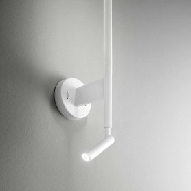 Applique moderno orientabile fino a 300° bianco Perenz Ramon 6654BLC, 2 Sistemi LED Integrati da 6W e 3W, Luce calda