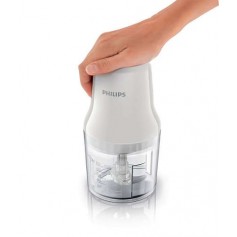 Philips HR1393 Tritatutto con lame in acciaio Inox e recipiente da 0,7L, 450W, Lavabile in lavastoviglie