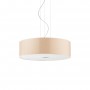 Sospensione a fascia con vetro bianco soffiato Ideal Lux Glory SP3 , diametro 40 cm, 3 E27