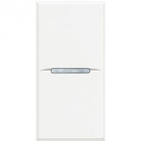 Interruttore Bticino Axolute HD4001N, 1 Modulo, 10A, Bianco, 250V AC, Unipolare, Massimo 2500W, MADE IN ITALY