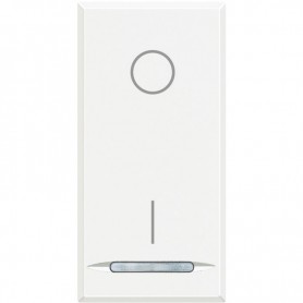 Interruttore Bipolare Bticino Axolute HD4002, 1 Modulo, 16A, Bianco, 250V AC, Massimo 2500W, MADE IN ITALY