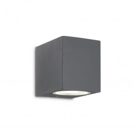 Lampada da parete per esterni Ideal Lux UP AP1 Antracite, 1 G9, Struttura in alluminio, Diffusore in vetro trasparente, IP44