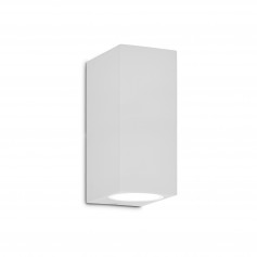 Lampada da parete per esterni Ideal Lux UP AP2 Bianco, 2 G9, Struttura in alluminio, Diffusore in vetro, Bi-emissione, IP44