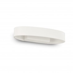 Lampada da parete Ideal Lux Zed AP1 Ovale Bianco, Sistema LED Integrato 5W, Luce calda, 390 Lumen, 3000K, IP20, Moderno