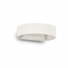 Lampada da parete Ideal Lux Zed AP1 Round Tondo Bianco, Sistema LED Integrato 5W, Luce calda, 390 Lumen, 3000K, IP20, Moderno