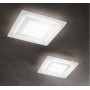 Plafoniera moderna quadrata LED Bianca Perenz 6362BLC, Sistema LED Integrato 45W, Luce calda, 2500 Lumen, 3000K, IP20, 48x48 cm