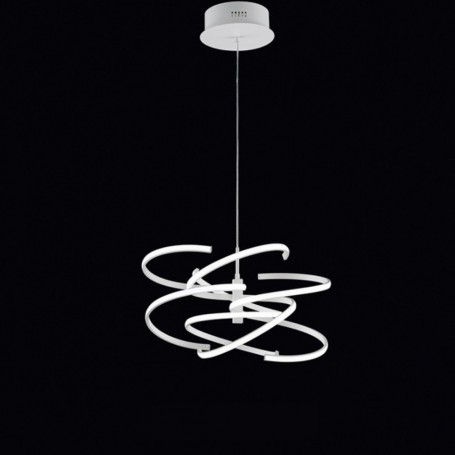 Sospensione moderna LED Bianca Perenz 6396 BLC, Sistema LED 70W, Luce calda, 5600 Lumen, 3000K, Luminosa, IP20: Coppolav.it
