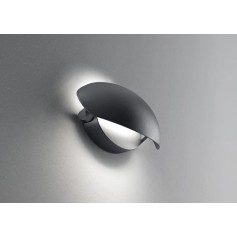 Applique da parete grafite con regolazione direzione flusso luminoso Perenz 6212A, Sistema LED Integrato 12W, Luce calda, IP54