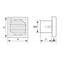 Aspiratore con kit adattatore per tubazioni da 80-100-120 mm Fantini Cosmi AP3100, Installazione a parete, soffitto o vetro