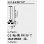 Sospensione Vistosi Bolle SP3 P con 3 Sfere Ambra, Vetro Lavorato con la tecnica Baloton, 3 G9, MADE IN ITALY, Diametro 16 cm