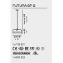 Sospensione Vistosi Futura SP G color Ambra/Topazio, Anello centrale marrone 1 E27, MADE IN ITALY, Moderna