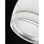 Sospensione Vistosi Implode SP 38 Bianco e Trasparente, Diametro 38 cm, 3 E27, MADE IN ITALY, Moderna e Luminosa