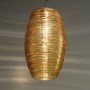 Sospensione Vistosi Damasco SP G Ambra, Vetro lavorato a mano con tecnica Bozzolo, 1 E27, MADE IN ITALY