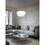 Vistosi Implode SP 50 Sospensione Bianco e Trasparente, Diametro 50 cm, 3 E27, MADE IN ITALY, Luminosa e Moderna