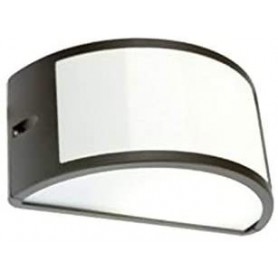 Lampada da parete o soffitto per esterno nera GreenLight 08594,1 E27, Diffusore in termoplastica , Alluminio Pressofuso, IP44