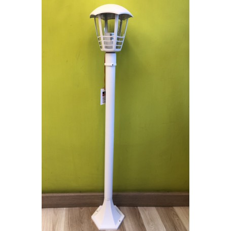 Lampione Bianco per esterno Alto 1000 mm GreenLight 08688,1 E27, Diffusore trasparente, Alluminio Pressofuso, IP44