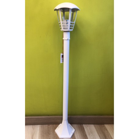 Lampione Bianco per esterno Alto 1000 mm GreenLight 08688,1 E27, Diffusore trasparente, Alluminio Pressofuso, IP44