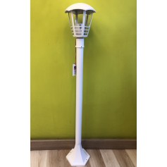 Lampione Bianco per esterno Alto 1000 mm GreenLight 08688,1 E27, Diffusore trasparente, Alluminio Pressofuso, IP44