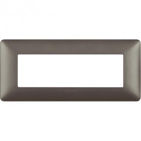 Placca Bticino Matix AM4806MIR 6 moduli Iron, Tecnopolimero, 6 Posti, Serie Civili, MADE IN ITALY