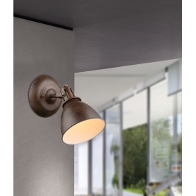 Faretto orientabile color Ruggine Globo Lighting Giorgio 54647-1,1 E14, Design Classico