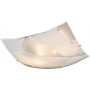 Plafoniera quadrata a 3 luci con vetro satinato decorato Globo Lighting Paranja 40403-3, 3 E27, Moderna e Luminosa, 40 x 40 cm