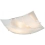 Plafoniera quadrata a 3 luci con vetro satinato decorato Globo Lighting Paranja 40403-3, 3 E27, Moderna e Luminosa, 40 x 40 cm