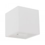 Applique da parete biemissione a forma di cubo in gesso bianco tinteggiabile Globo Lighting Christine 55010W4, 1 G9, Moderno