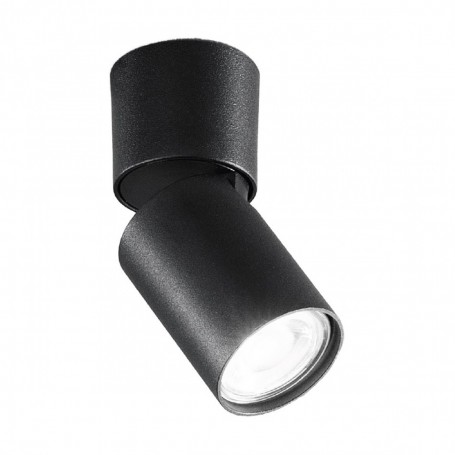 Faretto spot cilindro Nero orientabile fino a 90° Perenz Connect 6810 N, 1 GU10, IP20, Struttura in alluminio: Coppolav.it