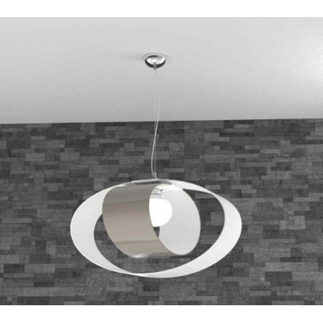 Lume con paralume plissettato e base cromata Ideal Lux Eternity TL1 Big, E27