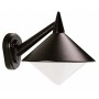 Lampada da parete per esterno Nera rivolta verso il basso con diffusore in policarbonato opale Moretti Luci 850,1, 1 E27, IP43