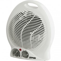 Zephir ZTRM1 Termoventilatore con termostato regolabile, 2 Potenze 1000W-2000W, Funzione Ventilazione, Maniglia, Bianco