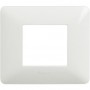 Placca Bticino Matix AM4802BBN 2 moduli, Bianca, Tecnopolimero, Serie Civili, MADE IN ITALY, Per supporto Bticino 500SM2A