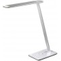 Lampada da scrivania Bianca LED Orientabile Dimmerabile con caricabatterie wireless e porta USB Perenz Remote 6360B, 10W