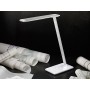 Lampada da scrivania Bianca LED Orientabile Dimmerabile con caricabatterie wireless e porta USB Perenz Remote 6360B, 10W