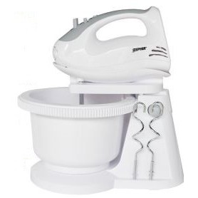 Mixer Sbattitore con ciotola rotante da 2 litri e doppio set di fruste Zephir ZHC464, 250W, 5 Velocità + Turbo: Coppolav.it