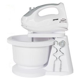 Mixer Sbattitore con ciotola rotante da 2 litri e doppio set di fruste Zephir ZHC464, 250W, 5 Velocità + Turbo