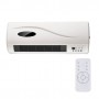 Zephir ZMW1909B Termoventilatore ceramico da parete con telecomando e timer, 2000W, Termostato regolabile, Bianco