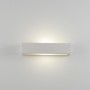 Applique moderno e luminoso in ceramica tinteggiabile bianca con vetro temperato IsyLuce 619, 2 E27, IP20