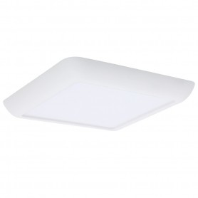 Lampada da soffitto o semincasso LED Bianca Quadrata Lampo Teknica Tricolor, Doppia potenza 18W/25W Luce Calda-Naturale-Fredda