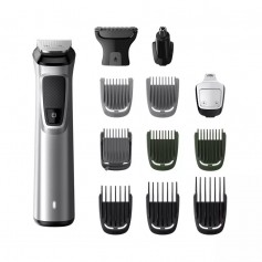 Rasoio Rifinitore Ricaricabile Wet&Dry per barba, capelli, peli corpo, naso con 13 accessori Philips Multigroom MG7715/15